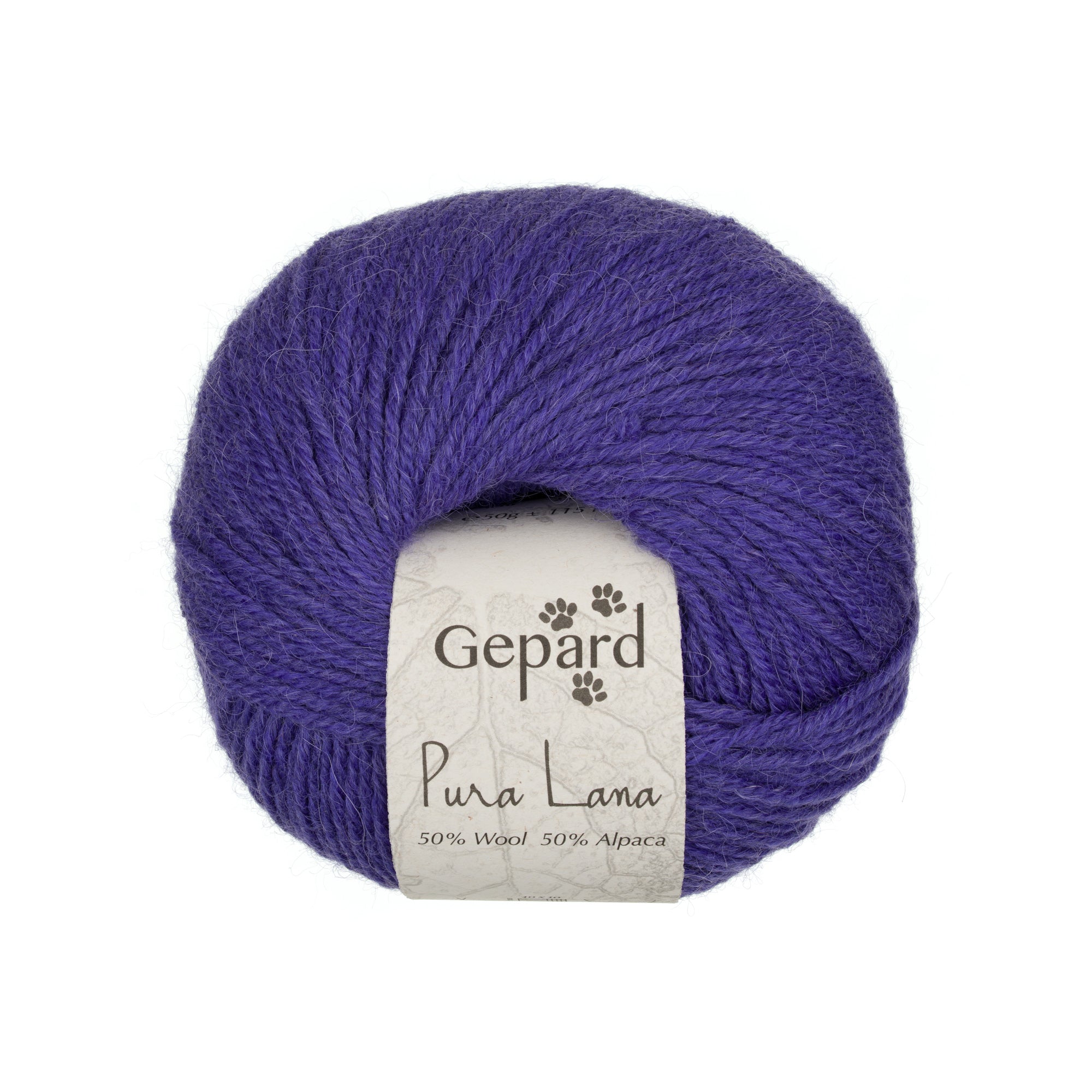 Gepard Pura Lana 650 Bright Purple yarn ball