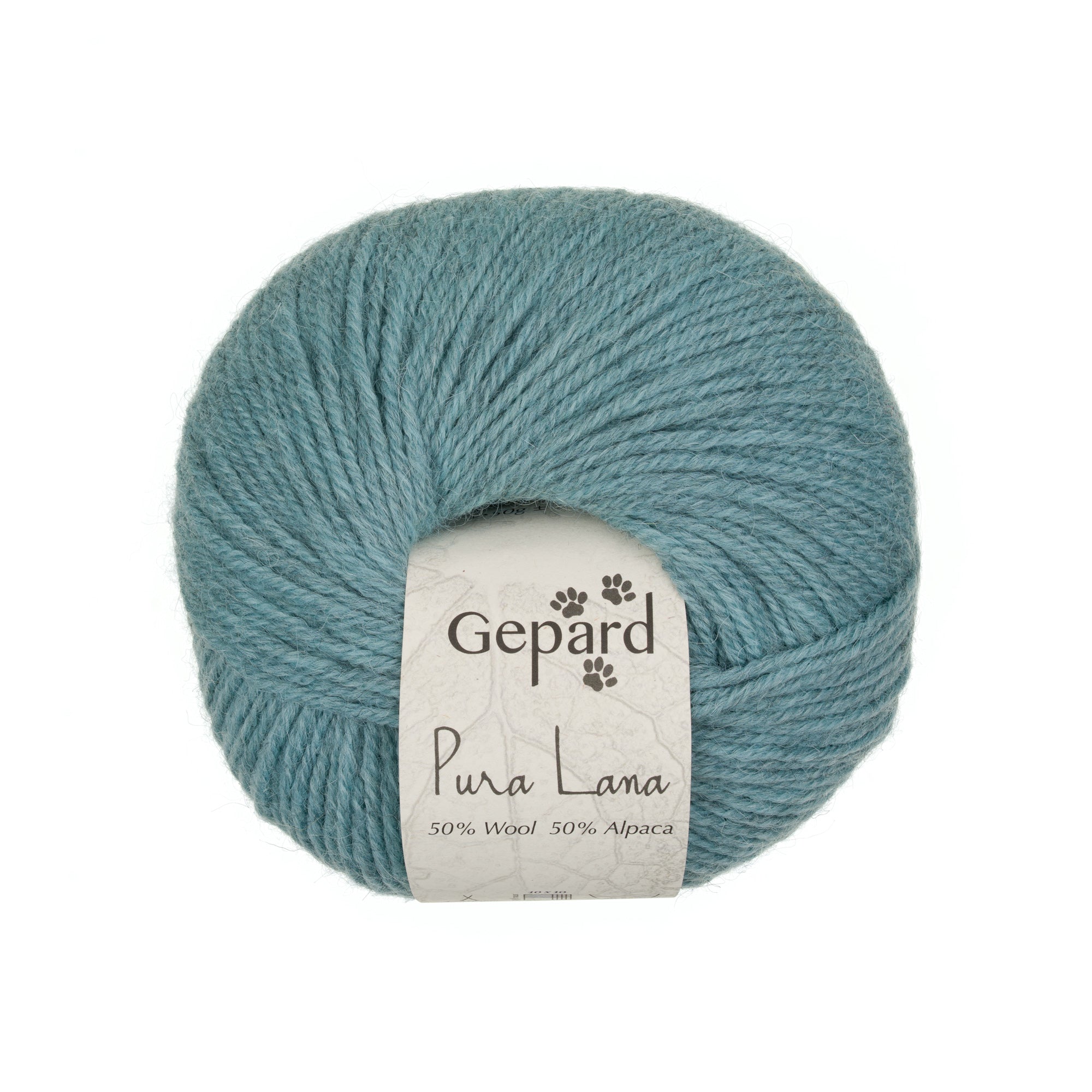 Gepard Pura Lana 716 dusty aqua yarn ball