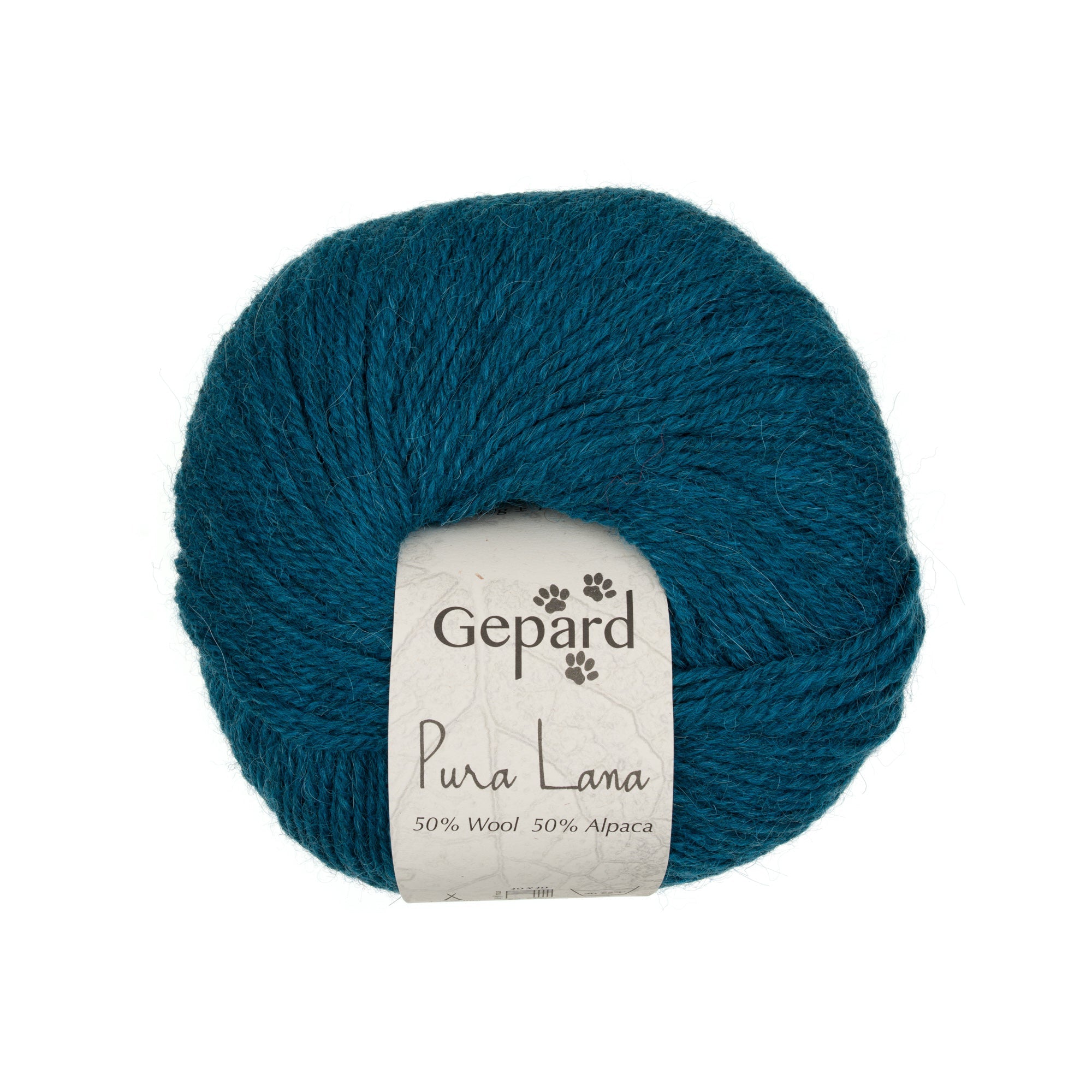 Gepard Pura Lana 738 Wild Sea yarn ball