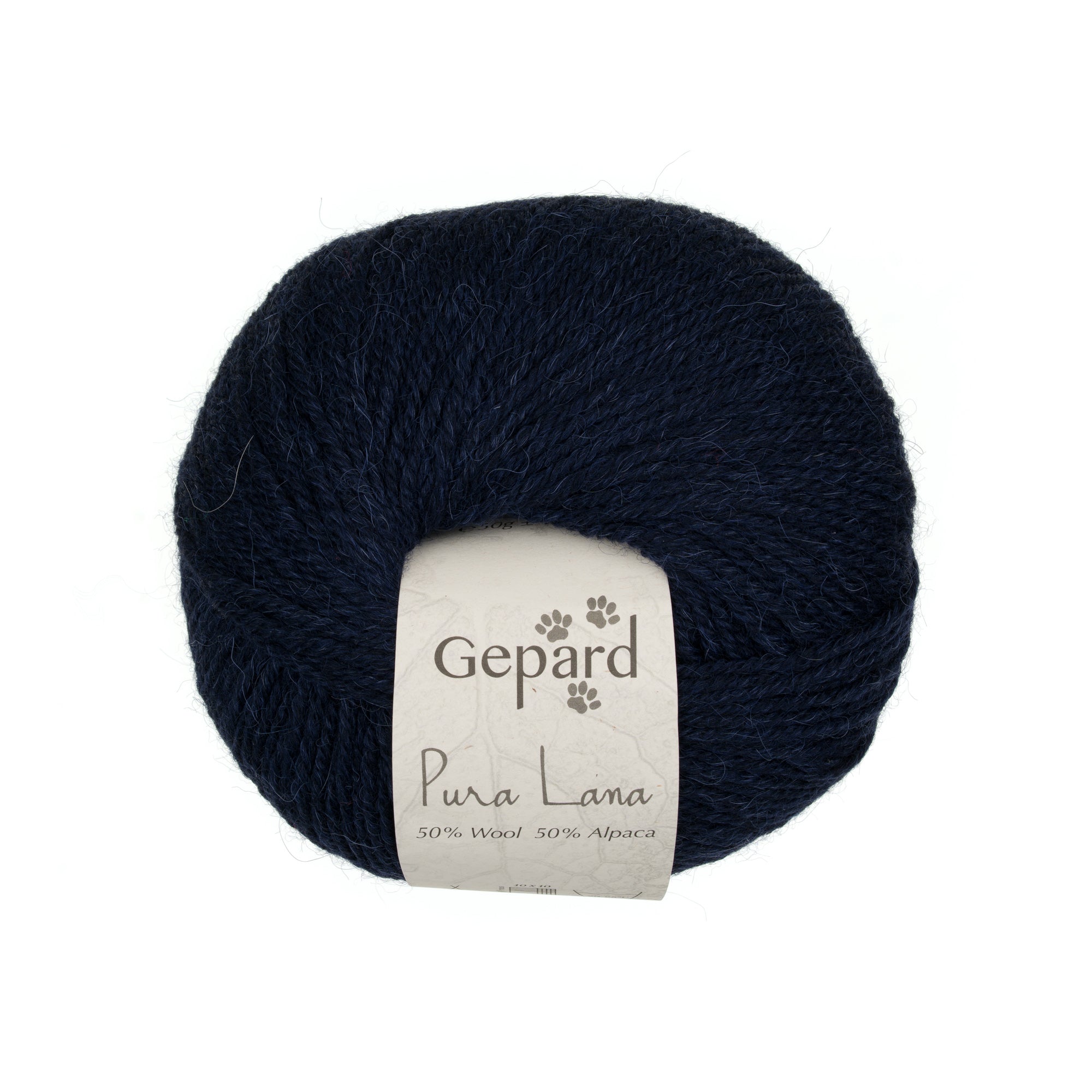 Gepard Pura Lana 780 midnight blue yarn ball