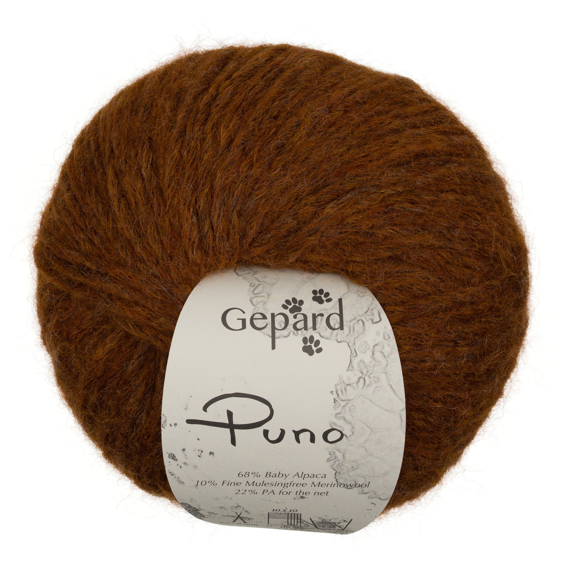 Gepard Puno 164 Copper Fleece yarn ball