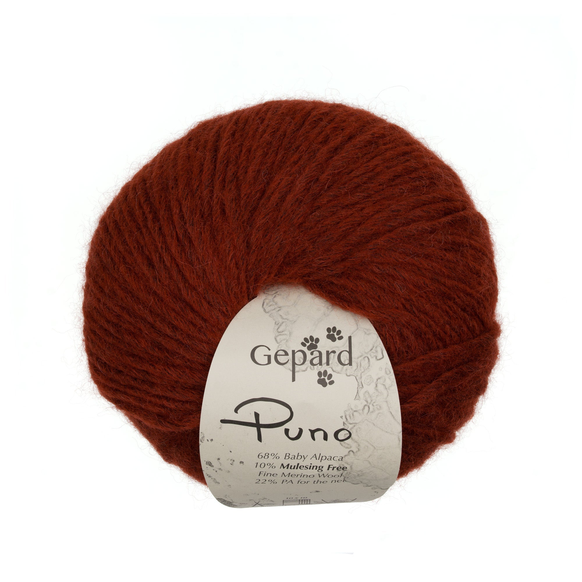 Gepard Puno 170 Chestnut yarn ball