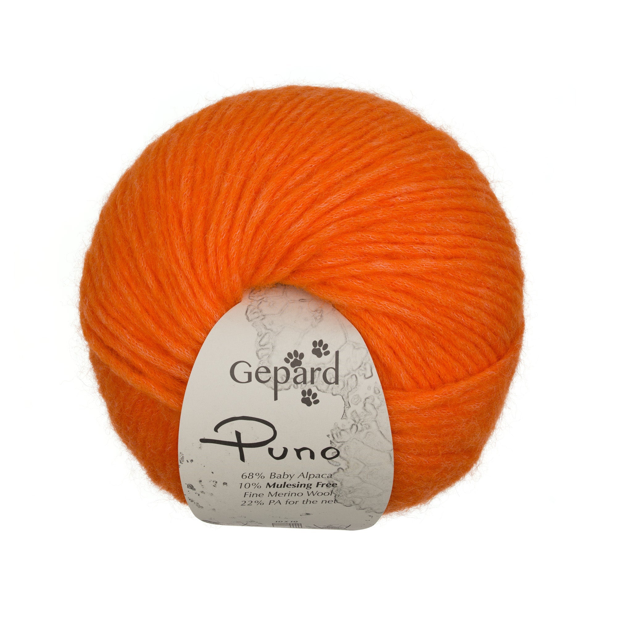 Gepard Puno 228 Orange yarn ball