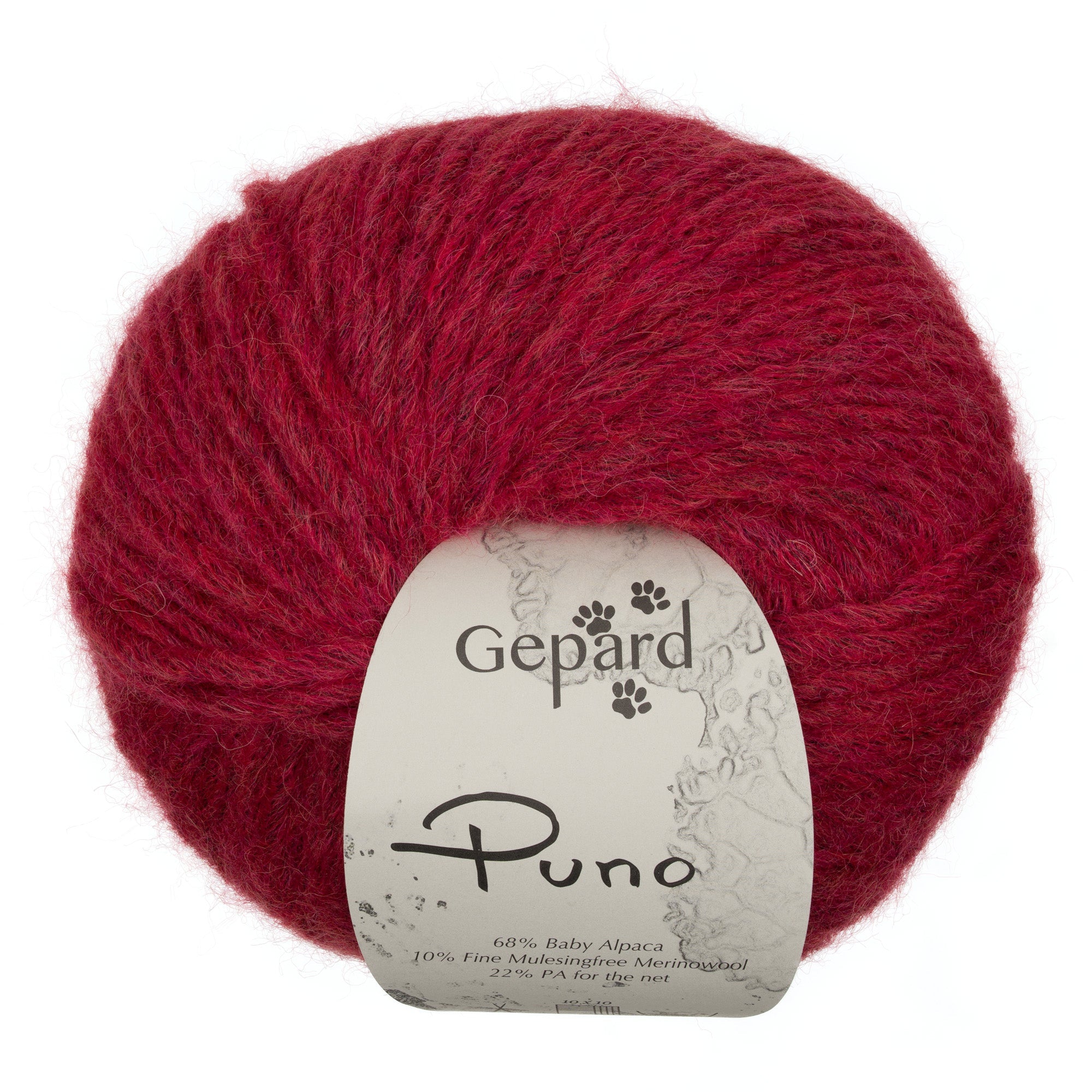 Gepard Puno 338 Raspberry Chutney yarn ball