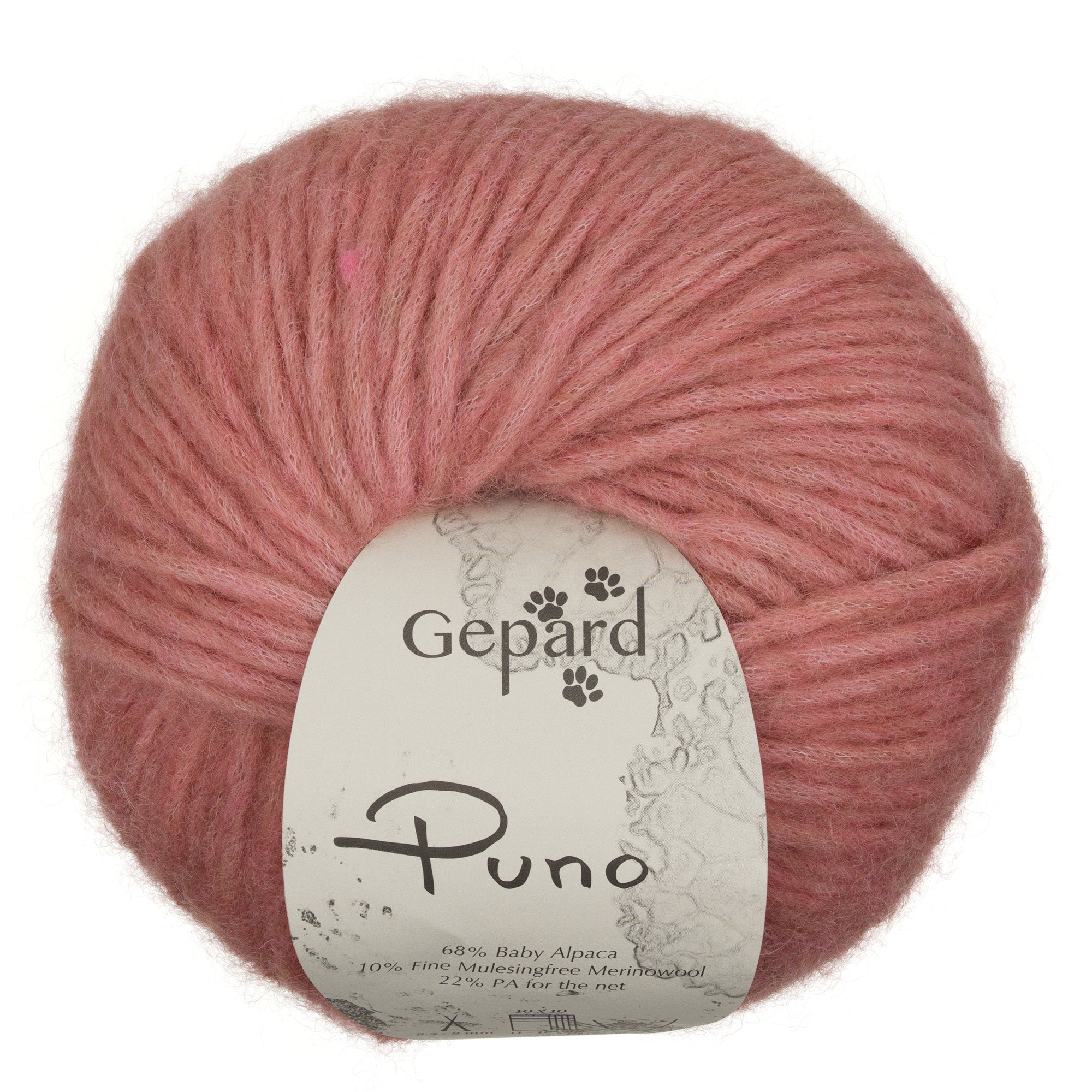 Gepard Puno 418 Heather Rose yarn ball