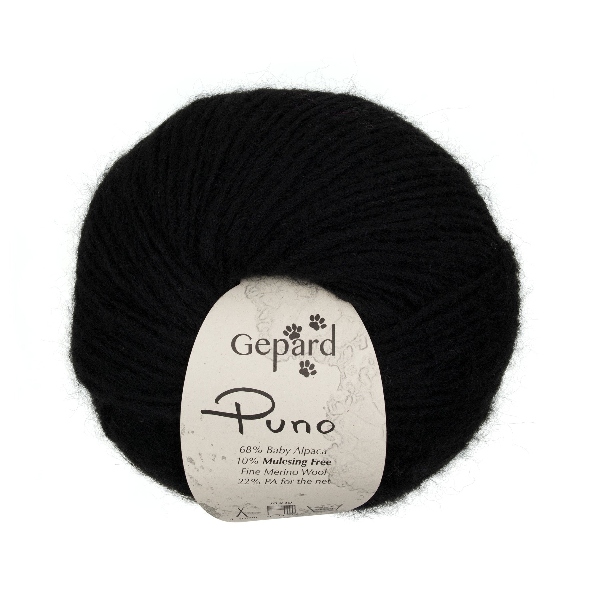 Gepard Puno 599 Black yarn ball