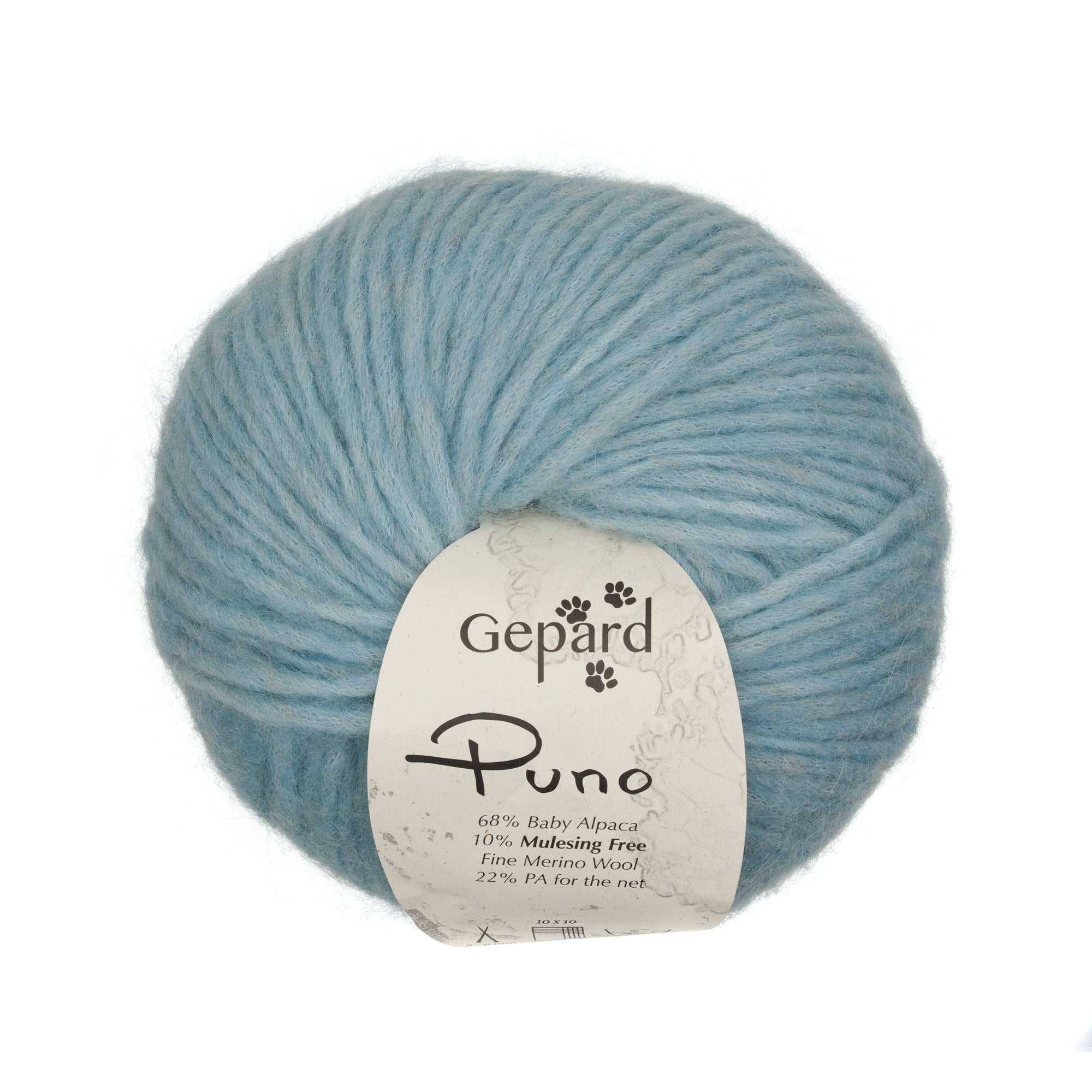 Gepard Puno 716 Aqua yarn ball