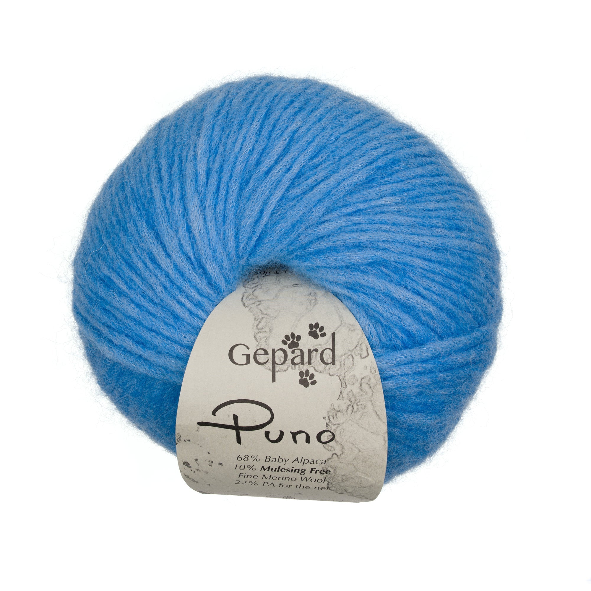 Gepard Puno 720 Blue as the Sky yarn ball