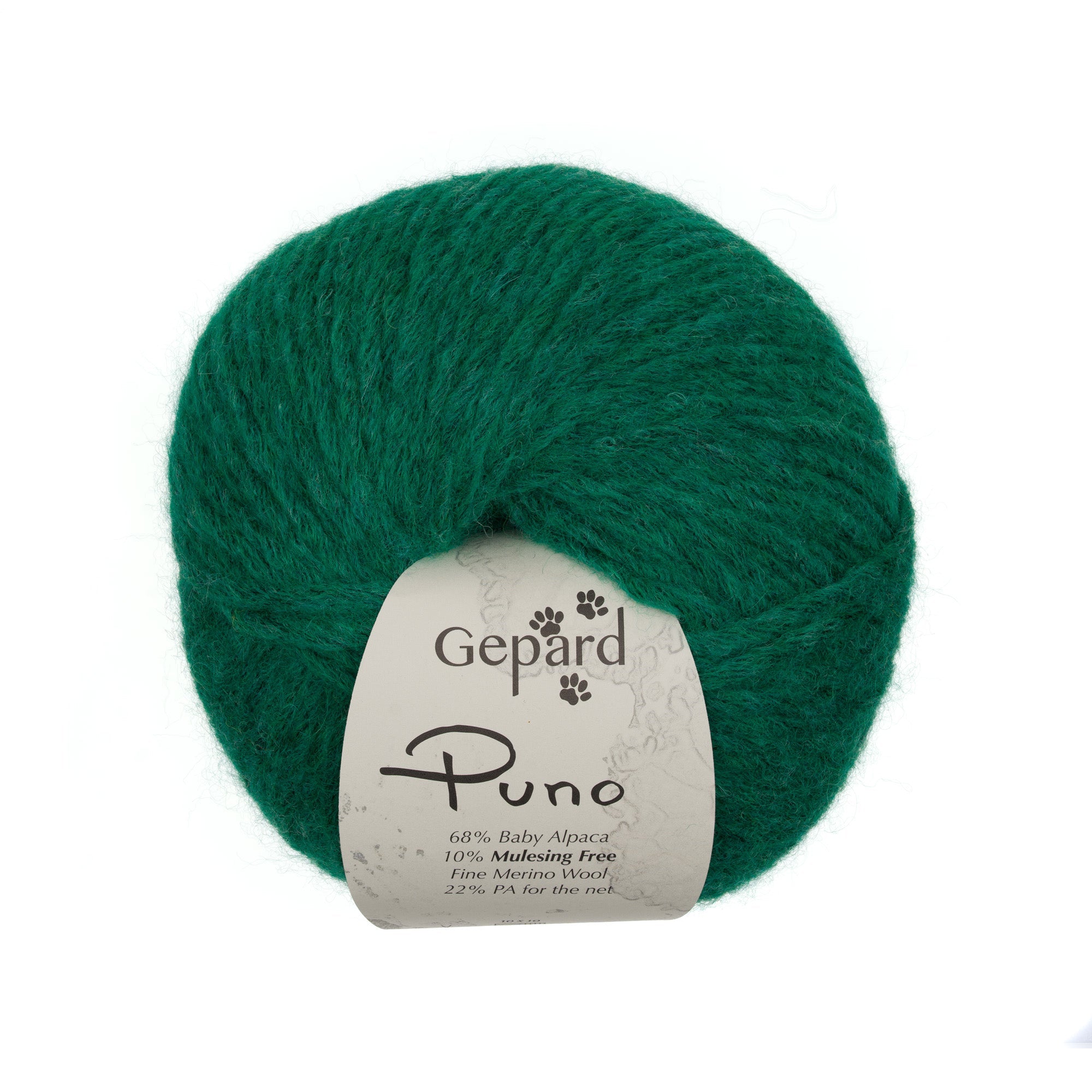 Gepard Puno 828 Emerald Green yarn ball