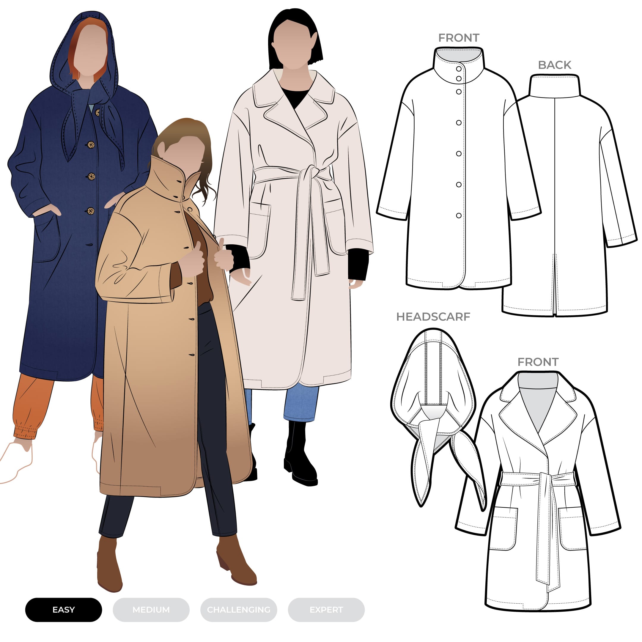 Gracie Coat and Headscarf