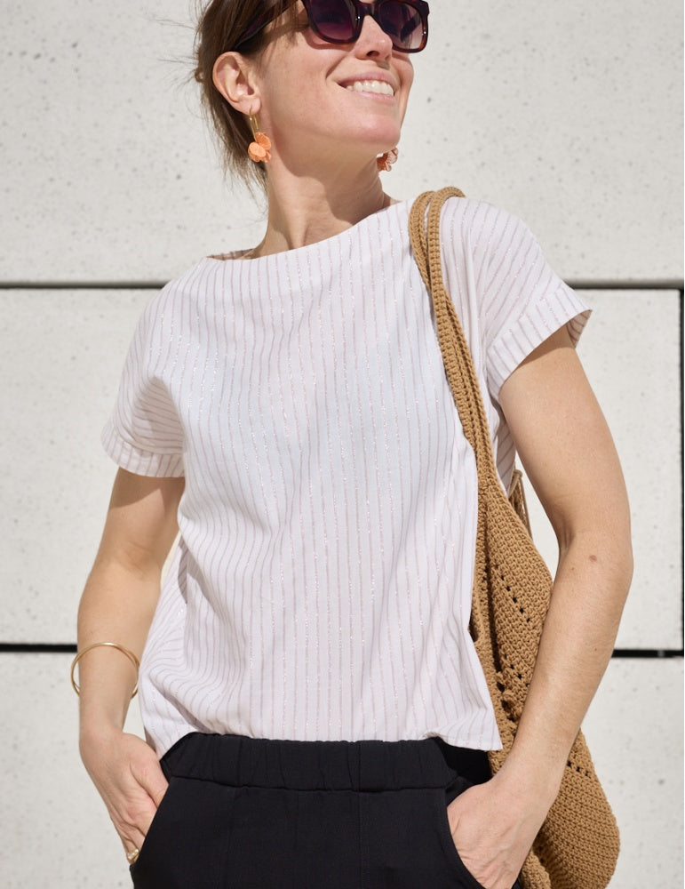 Idole blouse and dress sewing pattern by Atelier Scammit