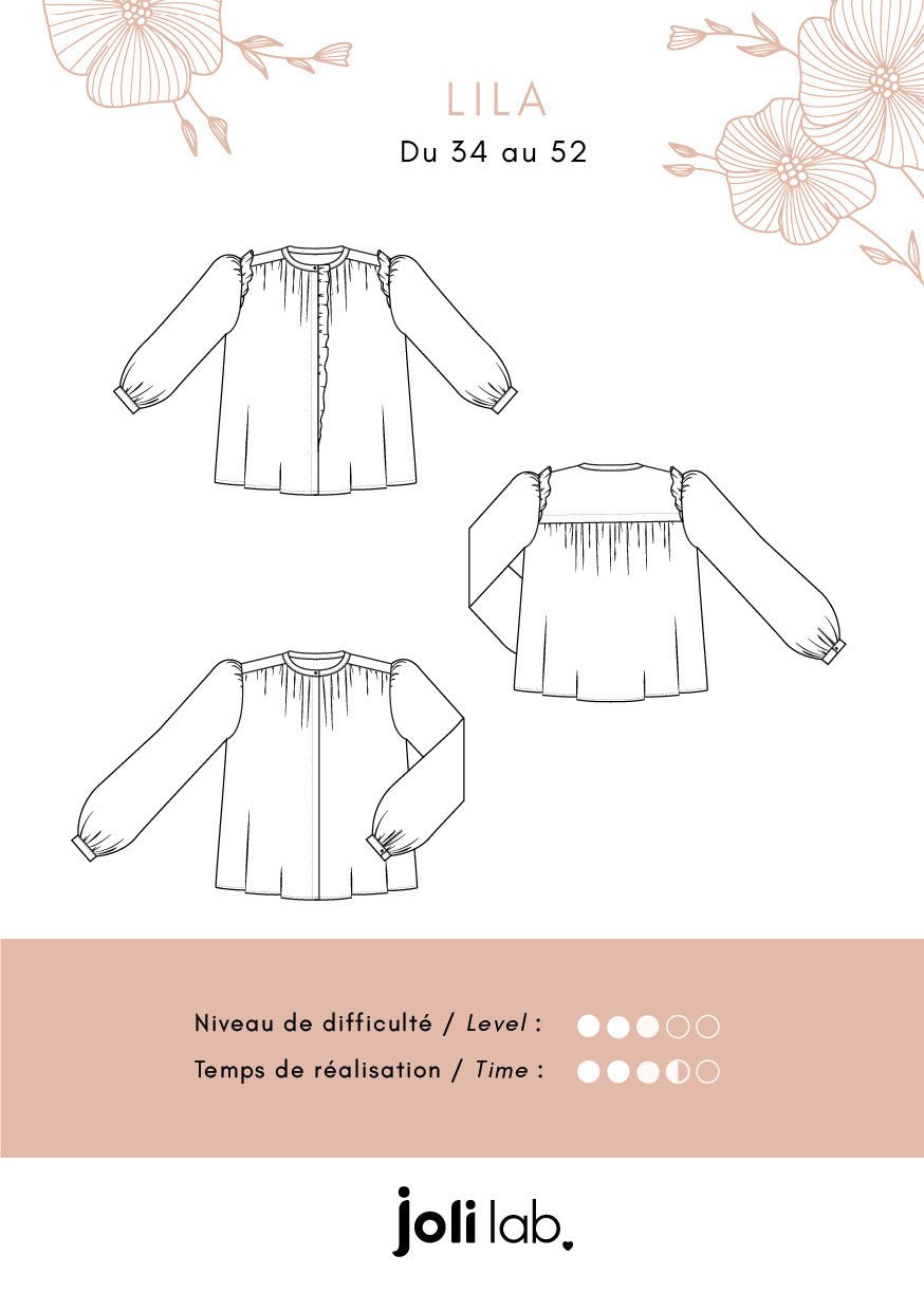 Lila Blouse printed pattern envelope