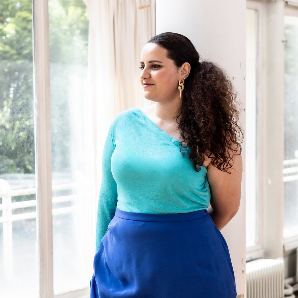 Moriko top and dress sewing pattern by Notches