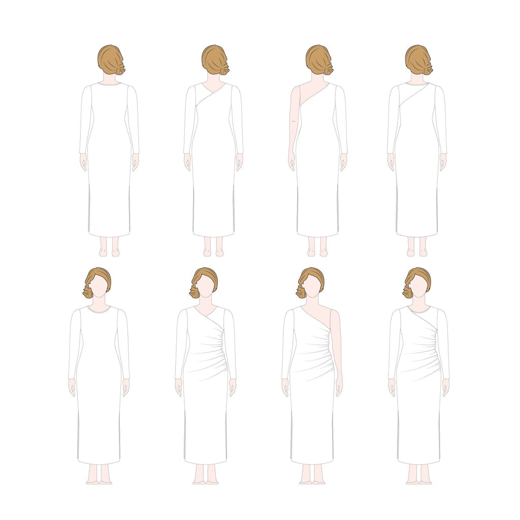 Moriko top and dress sewing pattern by Notches