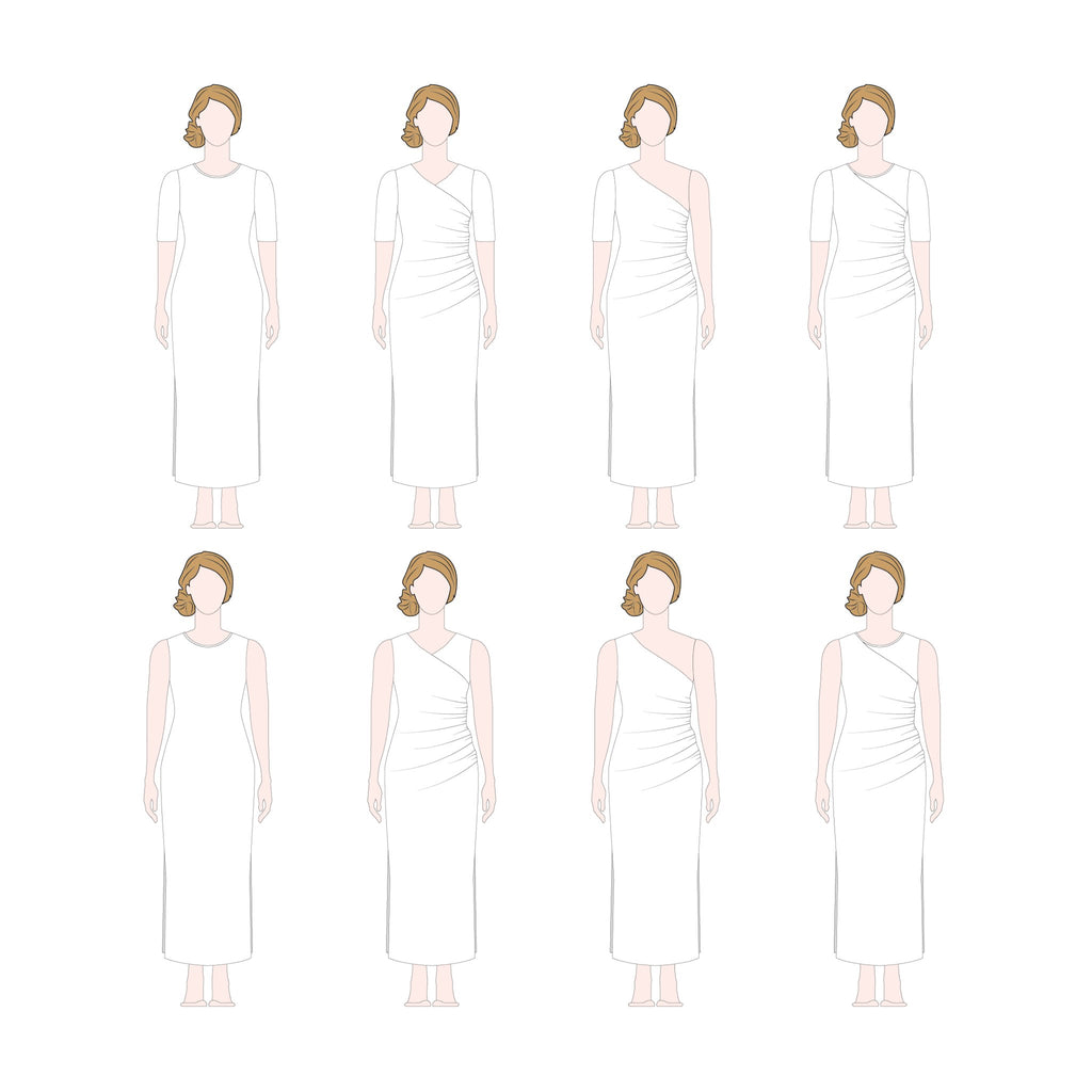 Moriko top and dress sewing pattern by Notches
