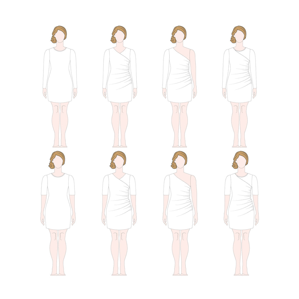 Moriko top and dress sewing pattern by Notches