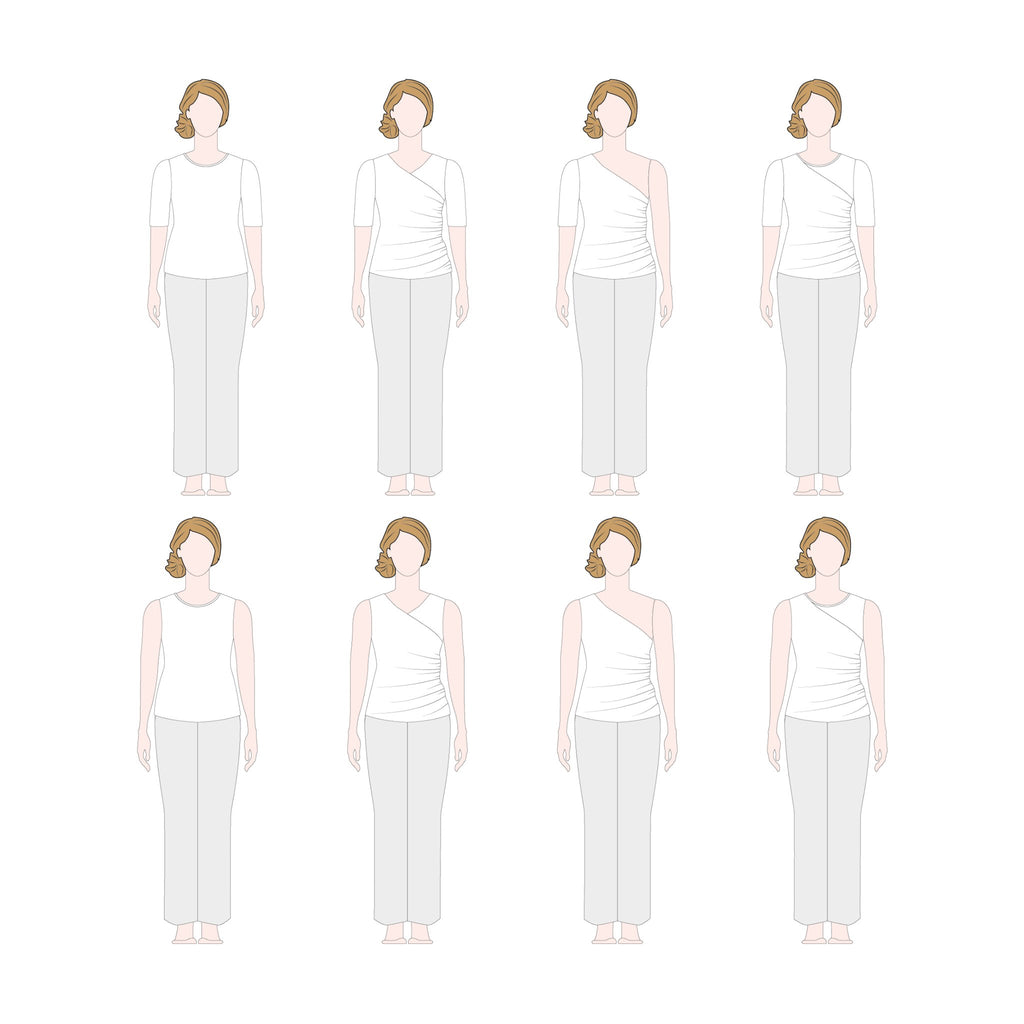 Moriko top and dress sewing pattern by Notches
