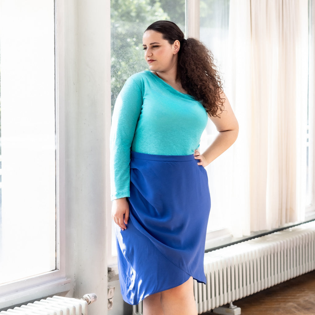 Moriko top and dress sewing pattern by Notches