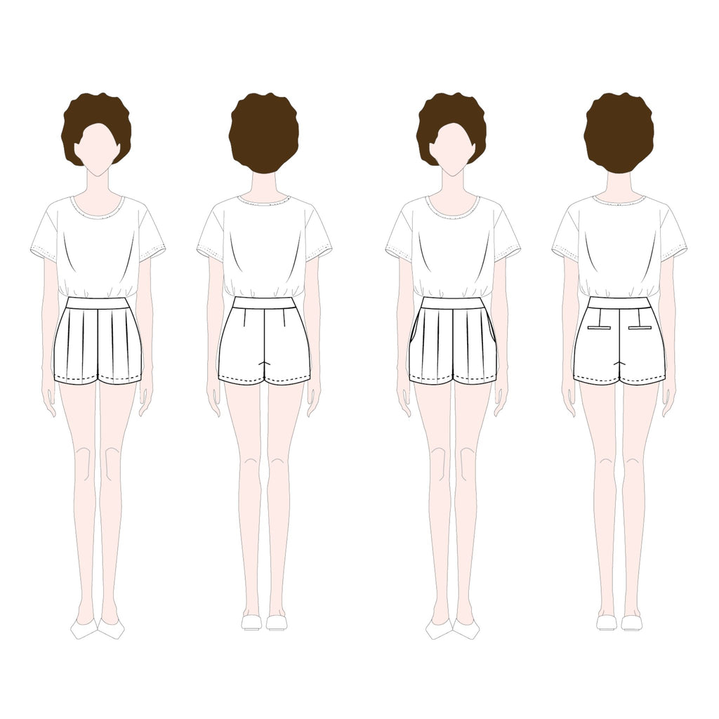 Paula trousers and shorts sewing pattern by Notches