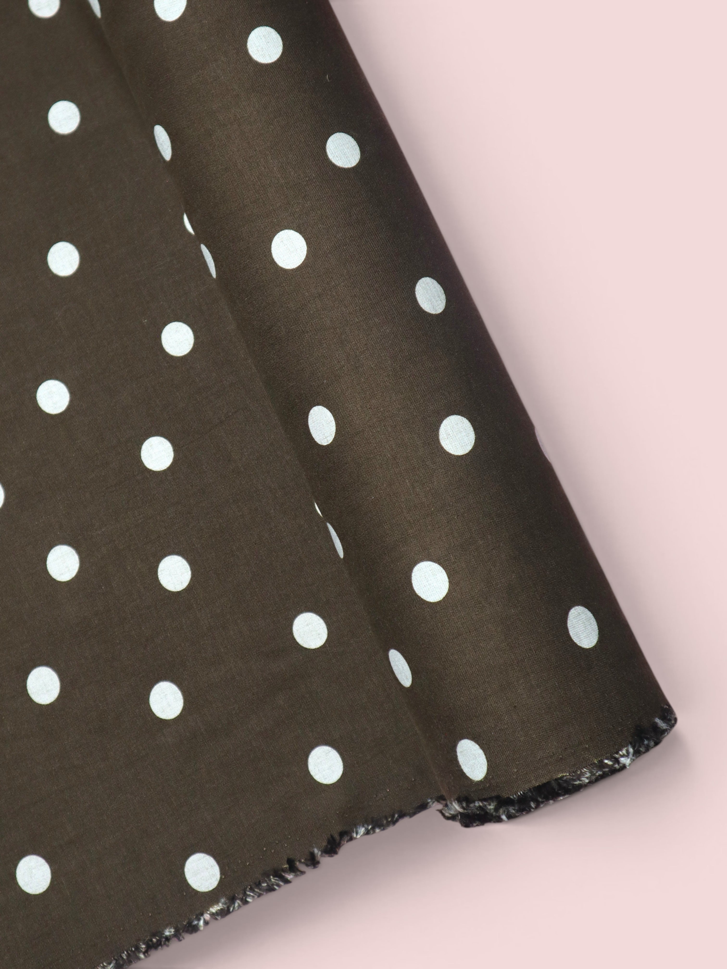 Polka Brown - Japanese Viscose/Linen