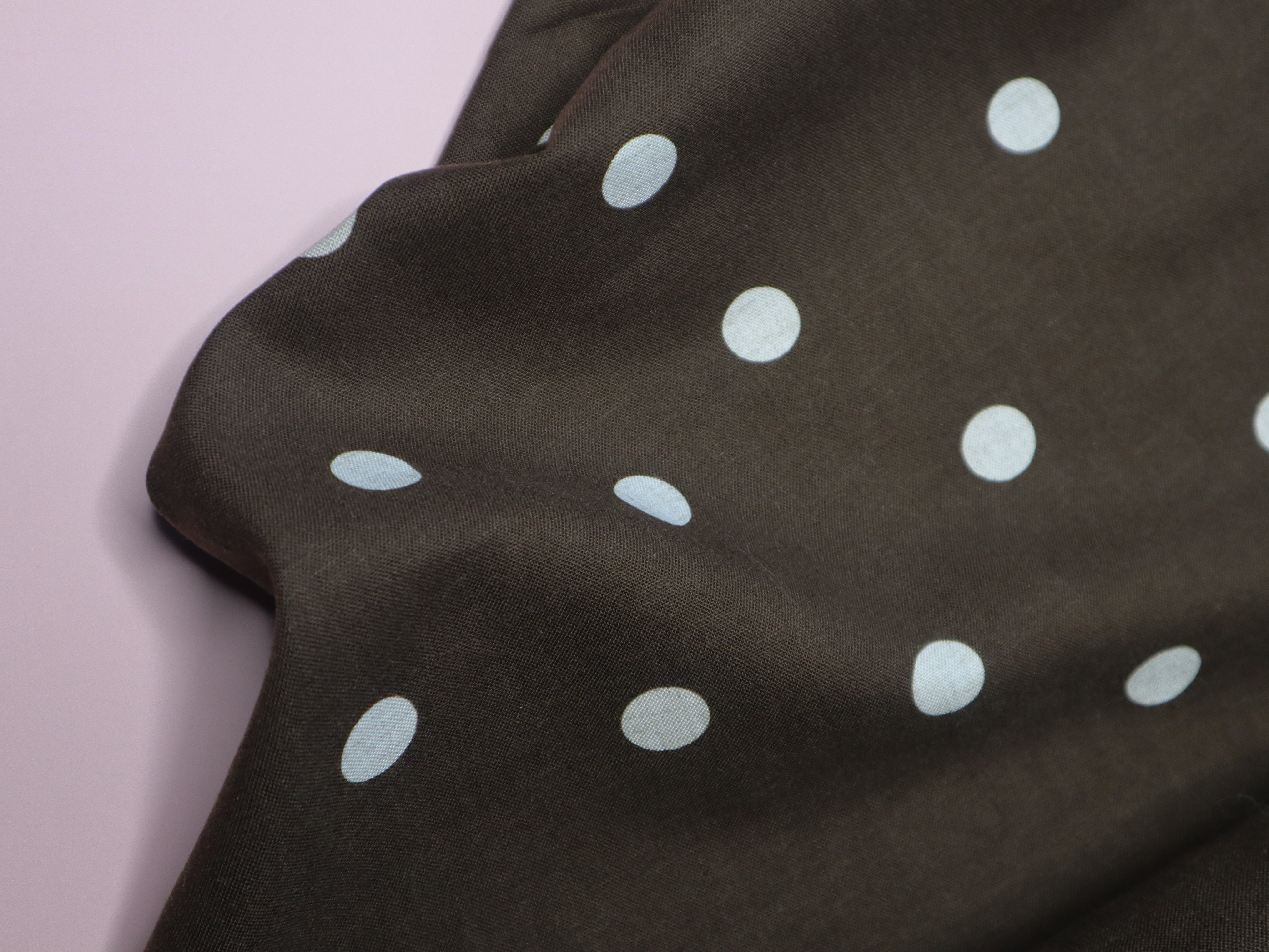 Polka Brown - Japanese Viscose/Linen