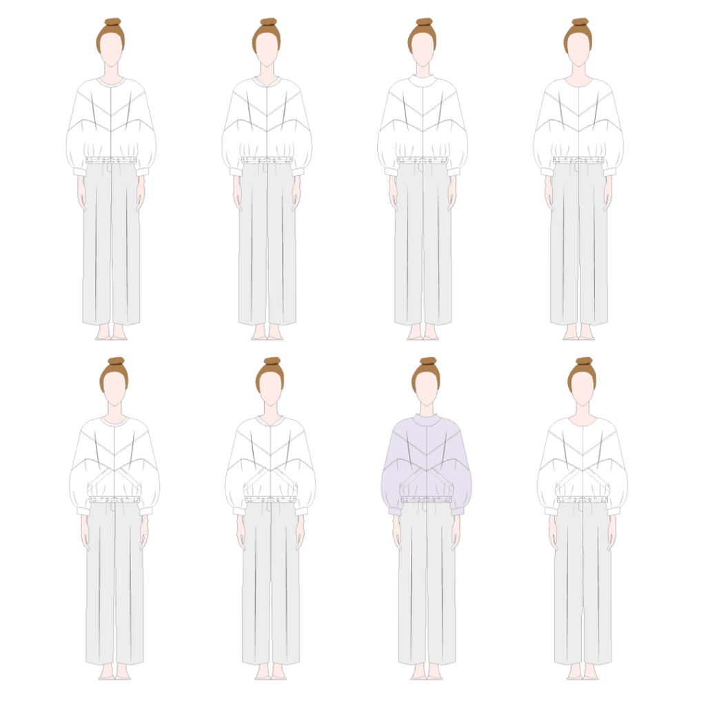 Rava sewing pattern variants