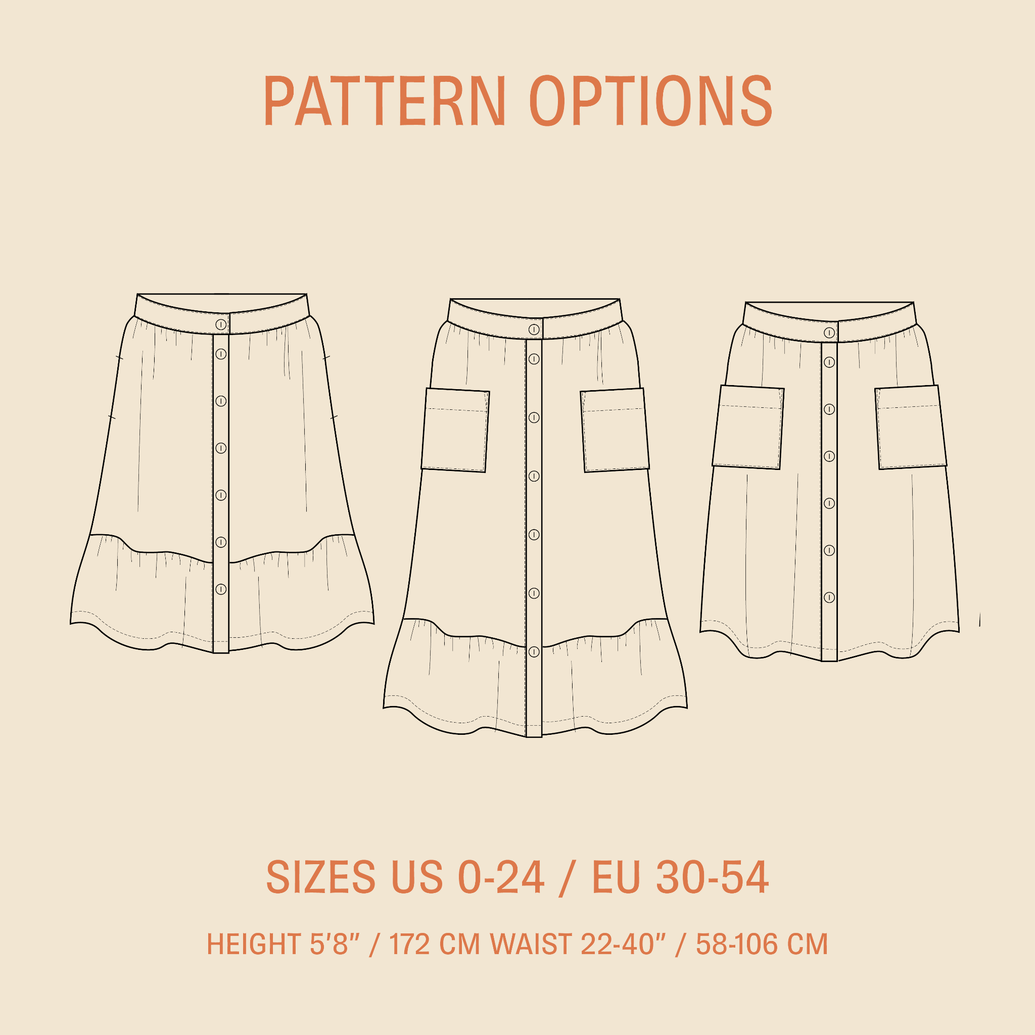 Front Button Skirt Pattern Wardrobe By Me