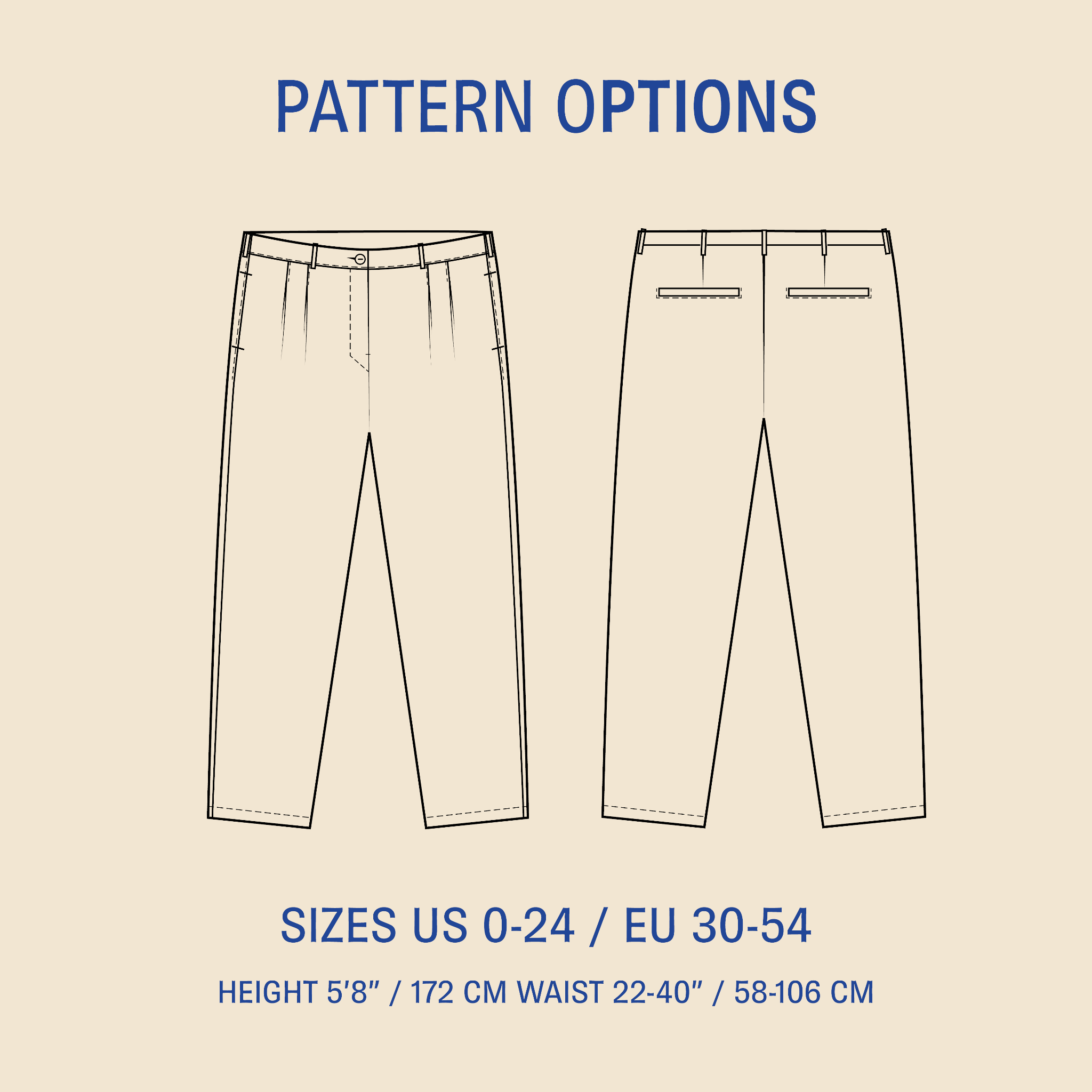 Cocoon Pants sewing pattern Wardrobe By Me