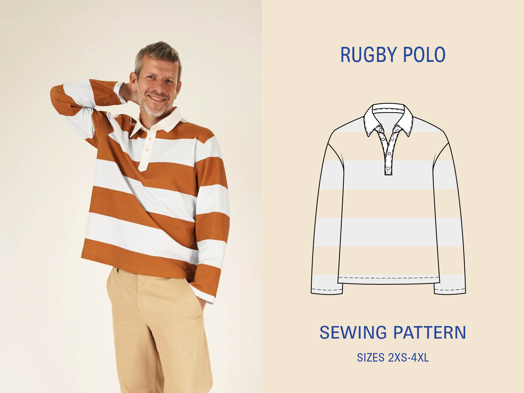 Rugby Polo Shirt sewing pattern