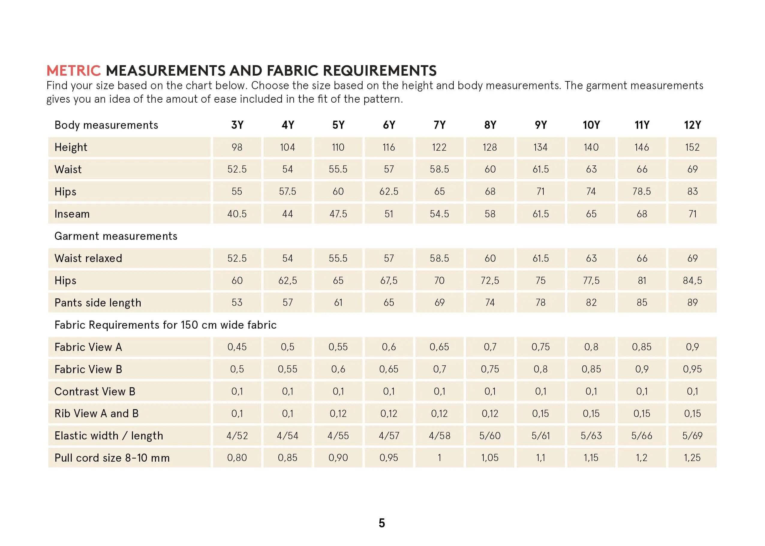 Kids sweatpants sewing pattern Wardrobe By Me