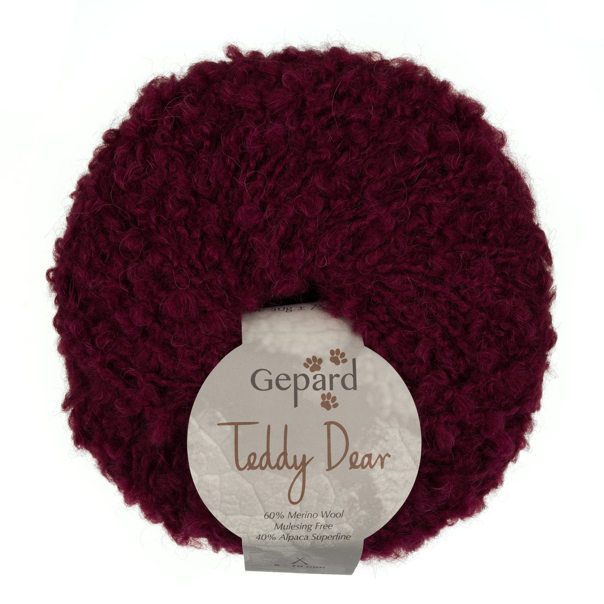 Teddy Dear 470 Dark Cherry yarn ball