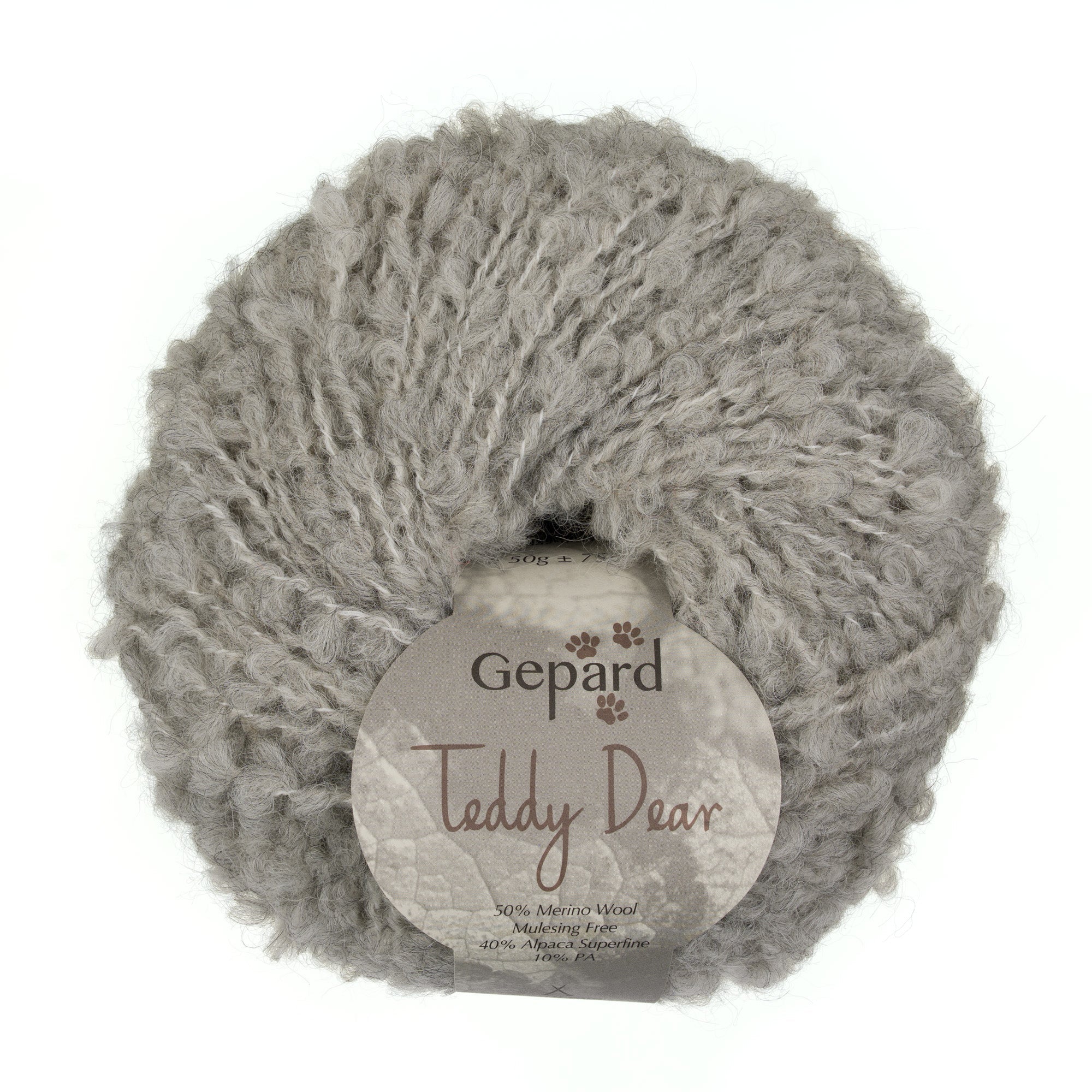 Teddy Dear 502 Light Grey yarn ball