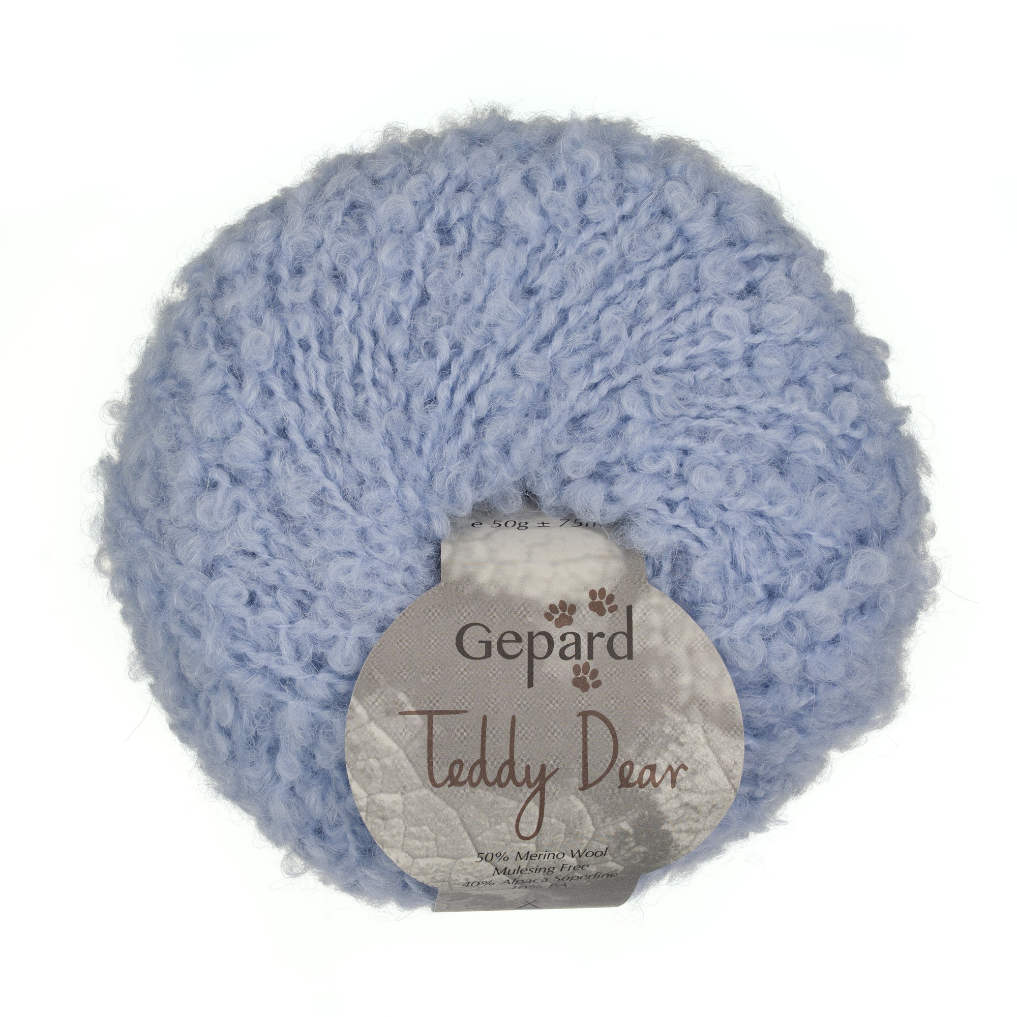 Teddy Dear 718 Blue lavender yarn ball