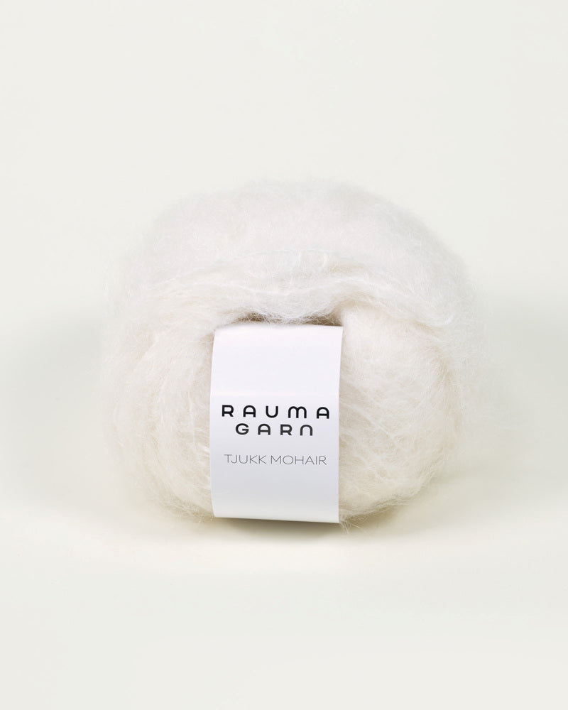 Rauma Tjukk Mohair 003 Myrull yarn ball