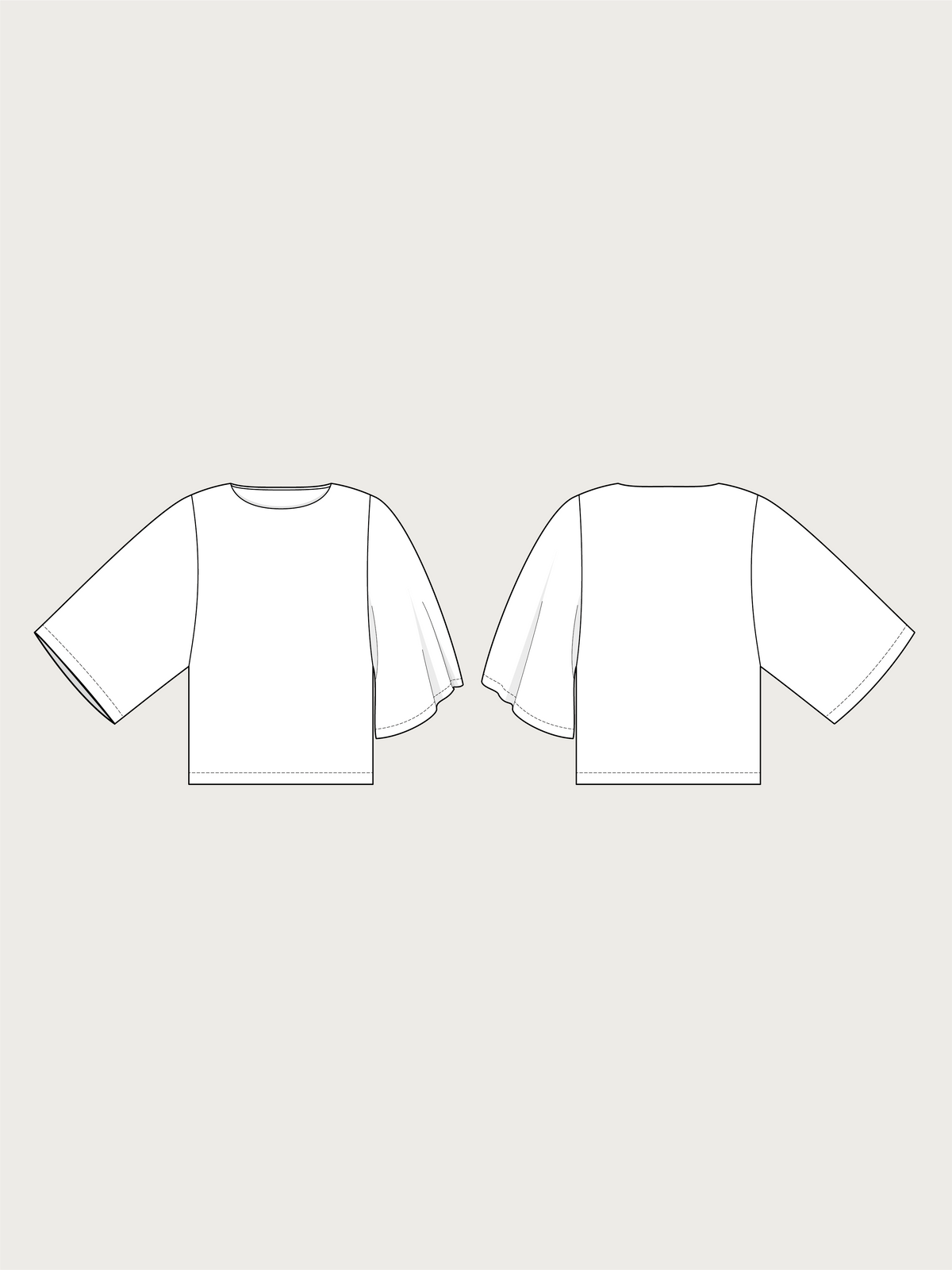 The Assembly Line Wide Sleeve T-Shirt sewing pattern 1