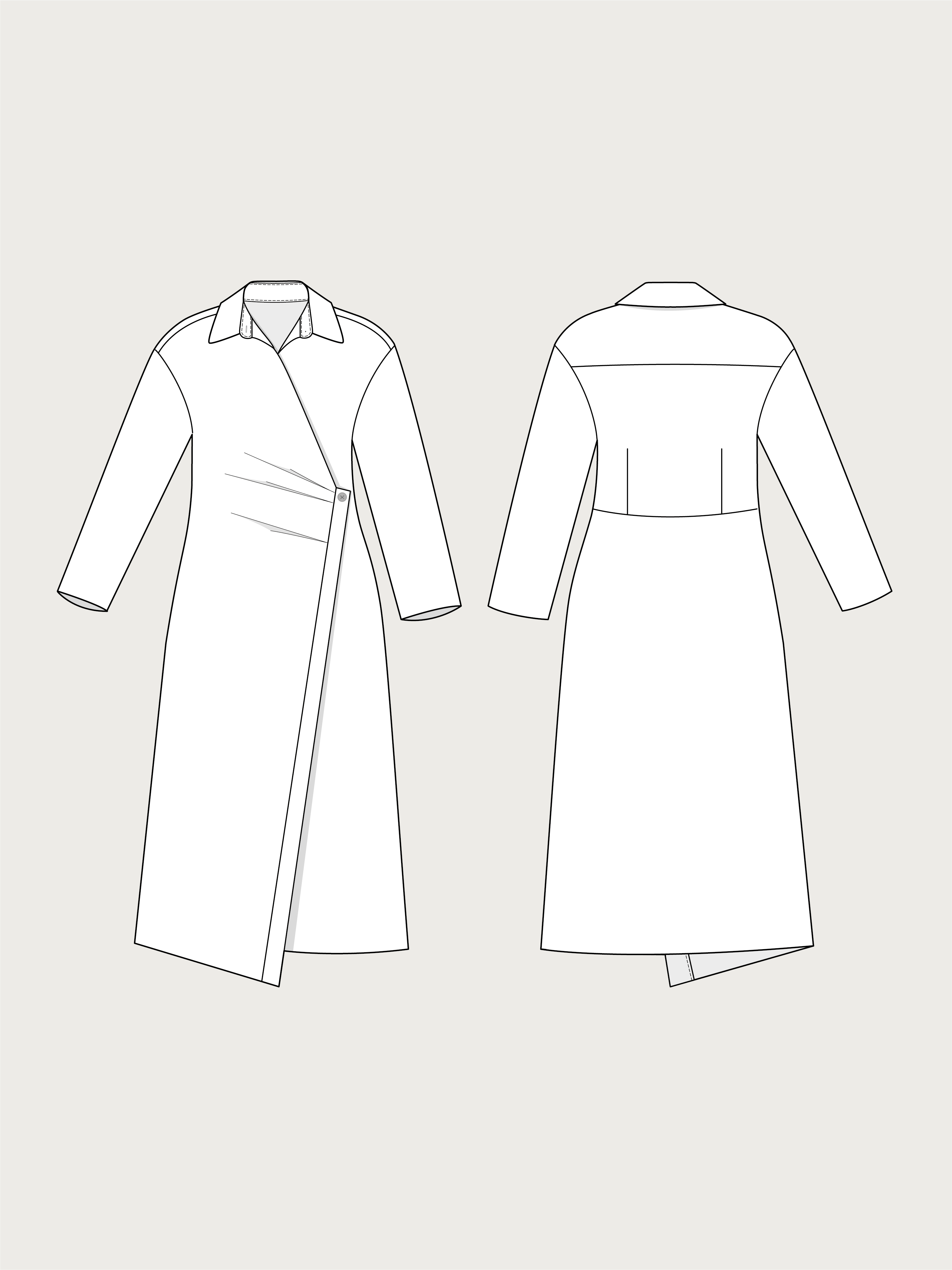 The Assembly Line Wrap Dress sewing pattern